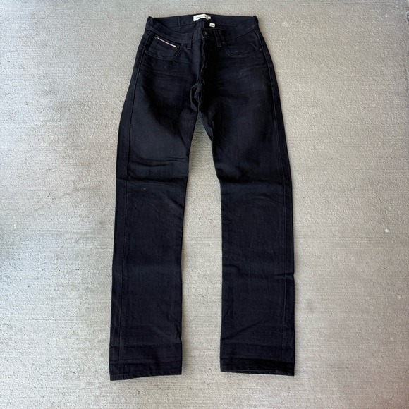 Taylor Stitch Slim Selvage Jeans 29x34 Black Japanese Denim Made in USA